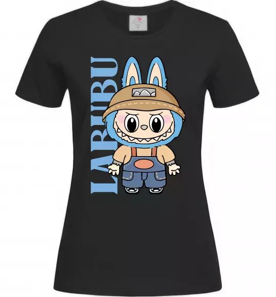 Жіноча футболка Labubu blue Чорний фото