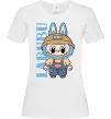 Жіноча футболка Labubu blue Білий фото