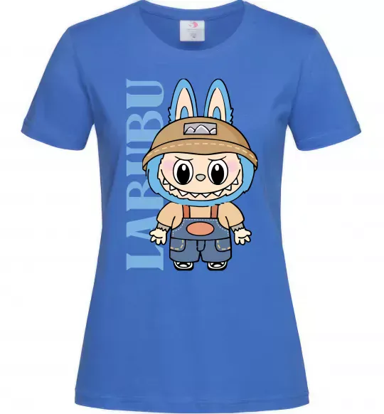 Жіноча футболка Labubu blue Яскраво-синій фото