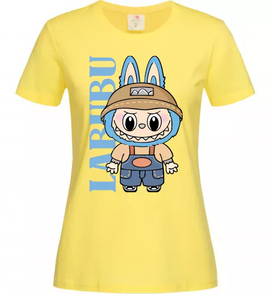 Жіноча футболка Labubu blue Лимонний фото