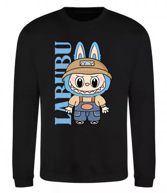 Свитшот Labubu blue Черный фото