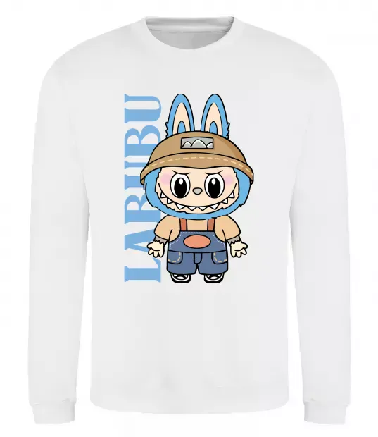 Свитшот Labubu blue Белый фото