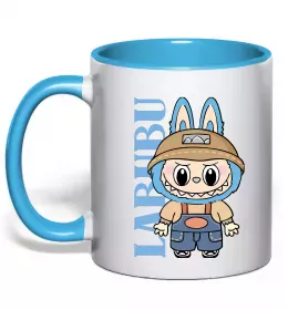 Чашка с цветной ручкой Labubu золотий напис Золото фото