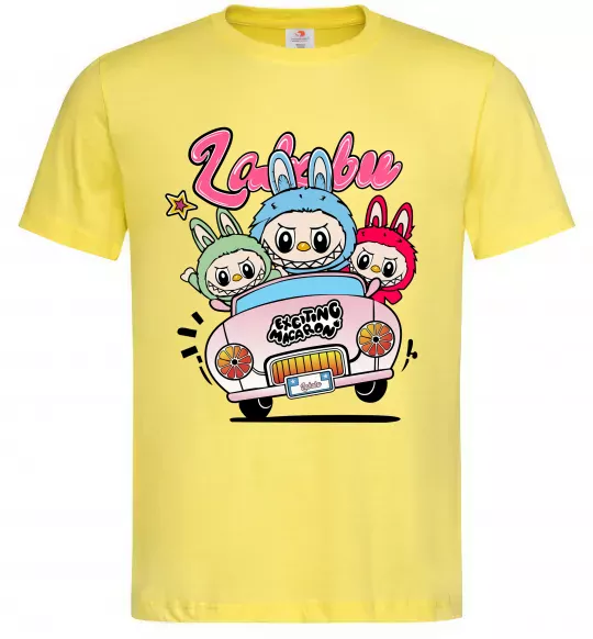 Чоловіча футболка Labubu exciting macaron Лимонний фото