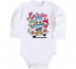 Дитячий бодік Labubu exciting macaron Білий фото