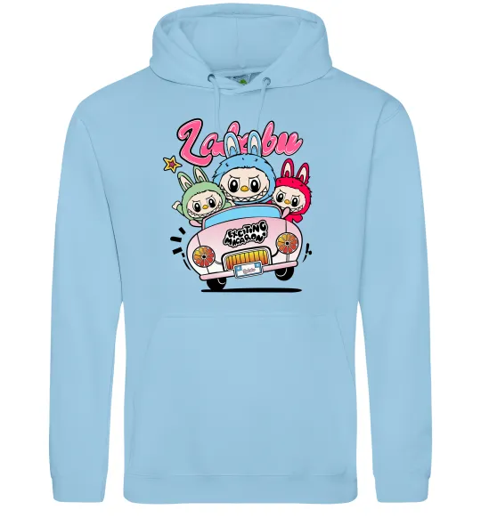 Чоловіча толстовка (худі) Labubu exciting macaron Блакитний фото
