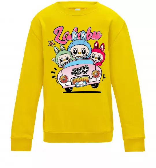 Детский Свитшот Labubu exciting macaron Солнечно желтый фото