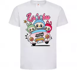 Детская футболка Labubu золотий напис Черный фото