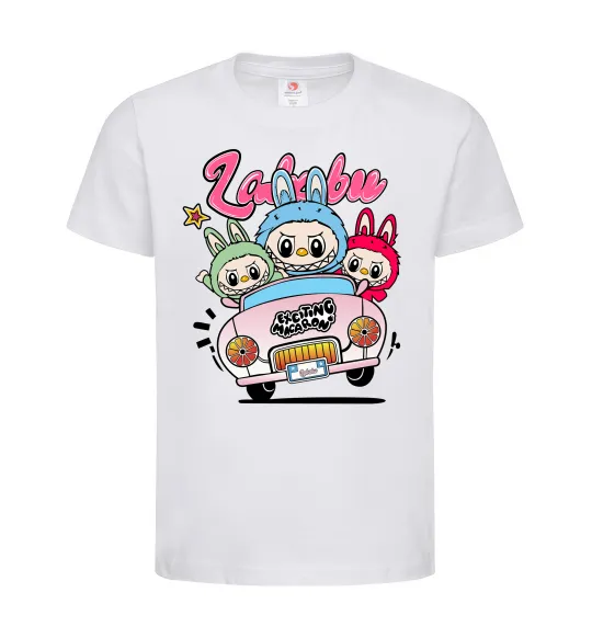 Дитяча футболка Labubu exciting macaron Білий фото