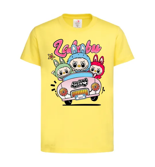 Дитяча футболка Labubu exciting macaron Лимонний фото