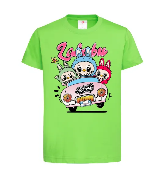 Дитяча футболка Labubu exciting macaron Лаймовий фото