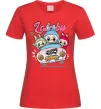 Жіноча футболка Labubu exciting macaron Червоний фото