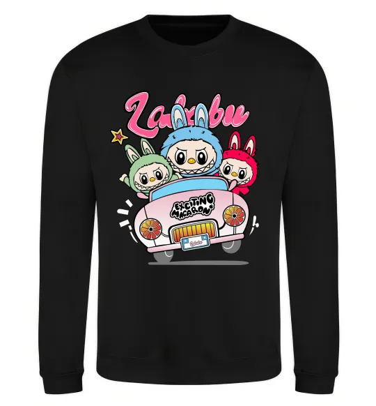 Світшот Labubu exciting macaron Чорний фото