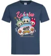 Чоловіча футболка Labubu exciting macaron Темно-синій Чоловіча футболка Labubu exciting macaron Темно-синій фото