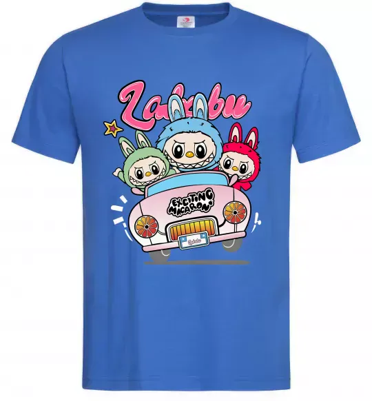 Чоловіча футболка Labubu exciting macaron Яскраво-синій фото