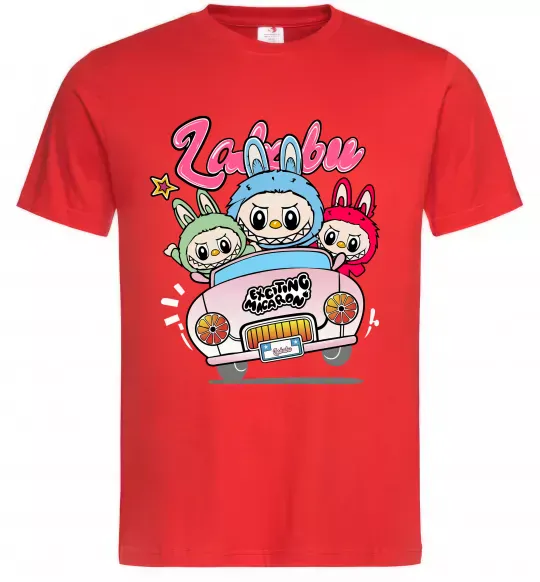 Чоловіча футболка Labubu exciting macaron Червоний фото