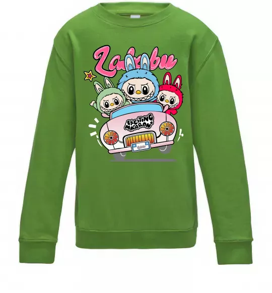 Детский Свитшот Labubu exciting macaron Лаймовый фото