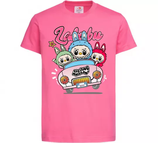 Дитяча футболка Labubu exciting macaron Яскраво-рожевий фото
