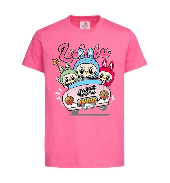 Дитяча футболка Labubu exciting macaron Яскраво-рожевий фото