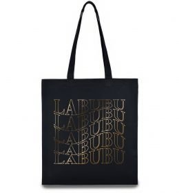 Эко-сумка Labubu золотий напис Эко-сумка Labubu золотий напис