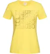 Женская футболка Labubu золотий напис Лимонный фото