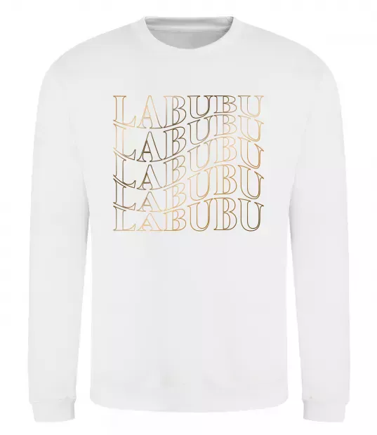 Світшот Labubu золотий напис Білий фото