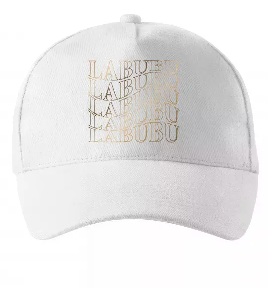 Кепка Labubu золотий напис Білий фото