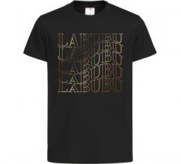 Дитяча футболка Labubu золотий напис