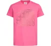 Детская футболка Labubu золотий напис Ярко-розовый фото