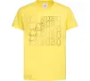 Детская футболка Labubu золотий напис Лимонный фото