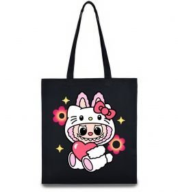 Эко-сумка Labubu Hello Kitty