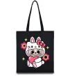 Еко-сумка Labubu Hello Kitty Чорний фото