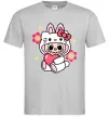 Чоловіча футболка Labubu Hello Kitty Сірий фото