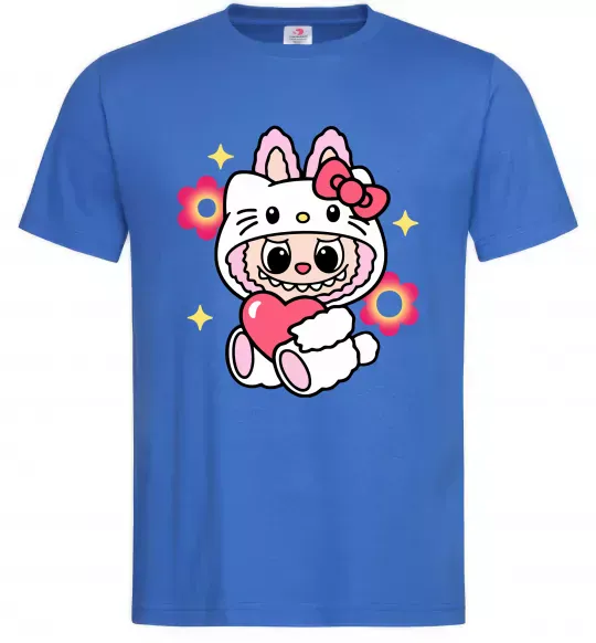 Чоловіча футболка Labubu Hello Kitty Яскраво-синій фото