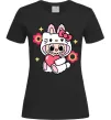 Женская футболка Labubu Hello Kitty Черный фото