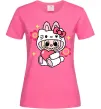 Женская футболка Labubu Hello Kitty Ярко-розовый фото