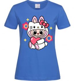 Женская футболка Labubu Hello Kitty