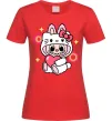 Женская футболка Labubu Hello Kitty Красный фото