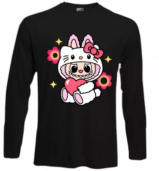 Лонгслів Labubu Hello Kitty Чорний фото