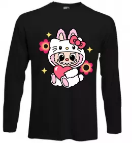 Лонгслив Labubu Hello Kitty Черный фото