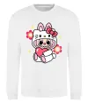 Світшот Labubu Hello Kitty Білий фото