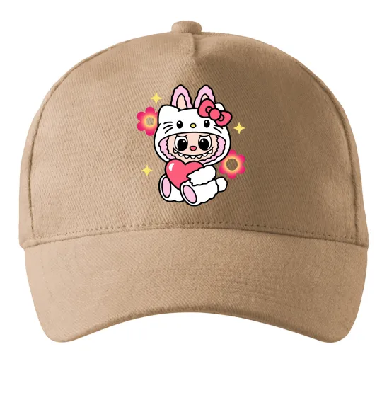 Кепка Labubu Hello Kitty Пісочний фото