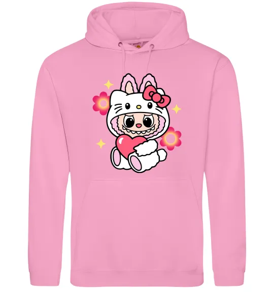 Жіноча толстовка (худі) Labubu Hello Kitty Рожевий фото