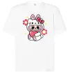 Футболка Оверсайз Labubu Hello Kitty Білий фото