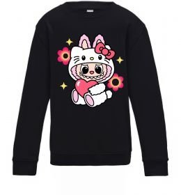 Детский Свитшот Labubu Hello Kitty Детский Свитшот Labubu Hello Kitty