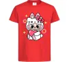 Дитяча футболка Labubu Hello Kitty Червоний фото