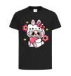 Дитяча футболка Labubu Hello Kitty Чорний фото