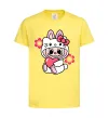 Дитяча футболка Labubu Hello Kitty Лимонний фото