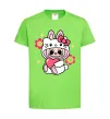 Дитяча футболка Labubu Hello Kitty Лаймовий фото