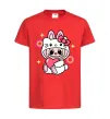Дитяча футболка Labubu Hello Kitty Червоний фото
